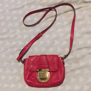 ❤️ Red leather Michael Kors Crossbody purse